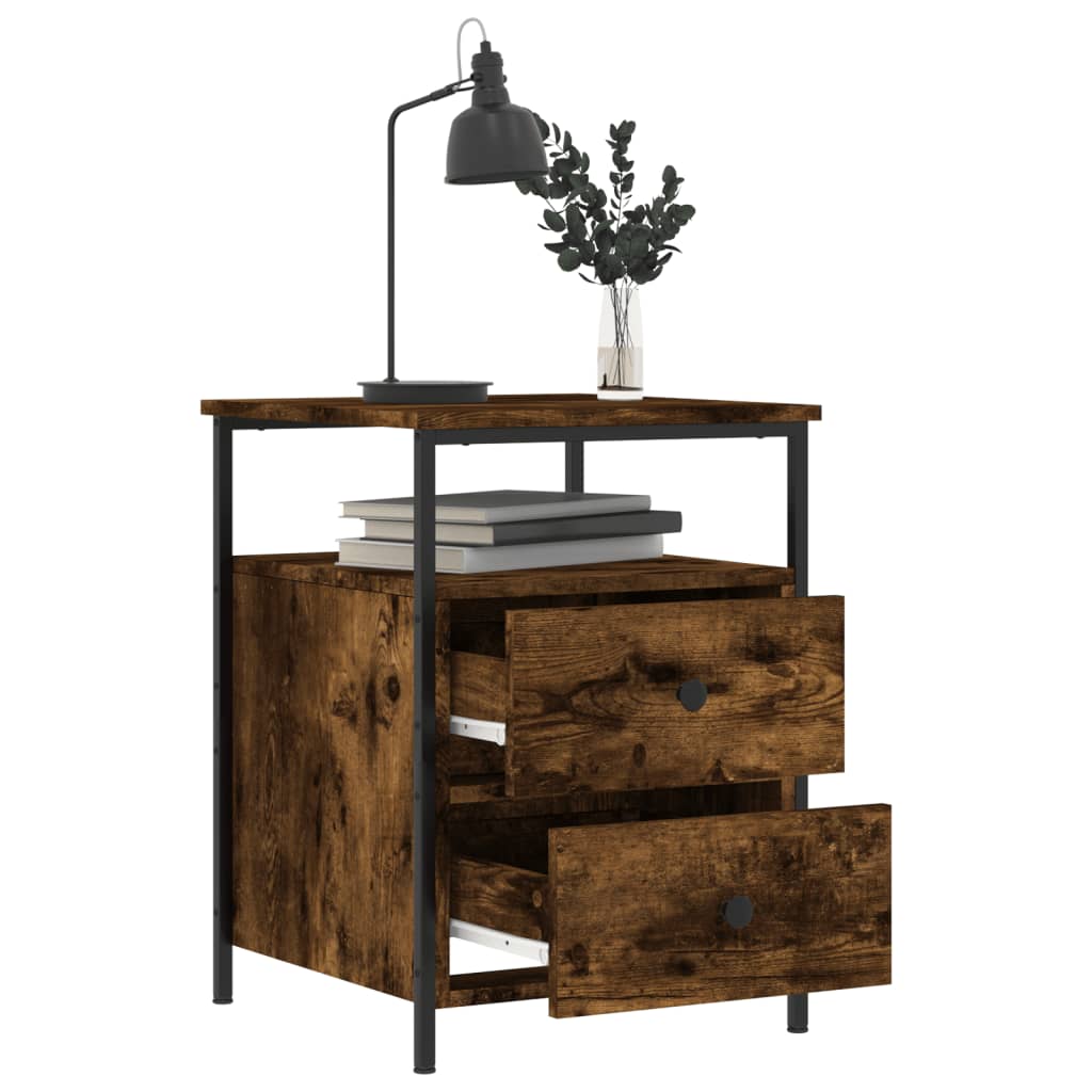 Nattbord røkt eik 44x45x60 cm konstruert tre
