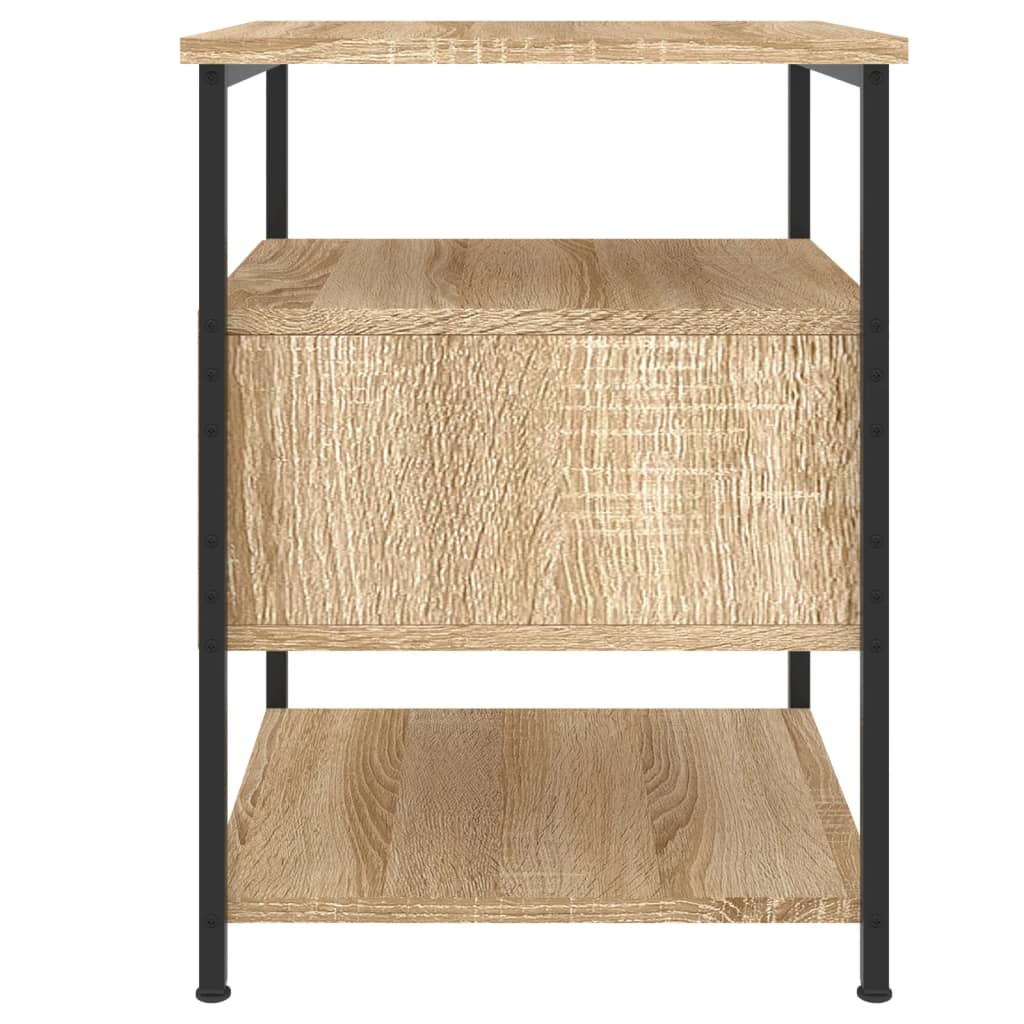Nattbord 2 stk sonoma eik 40x42x56 cm konstruert tre