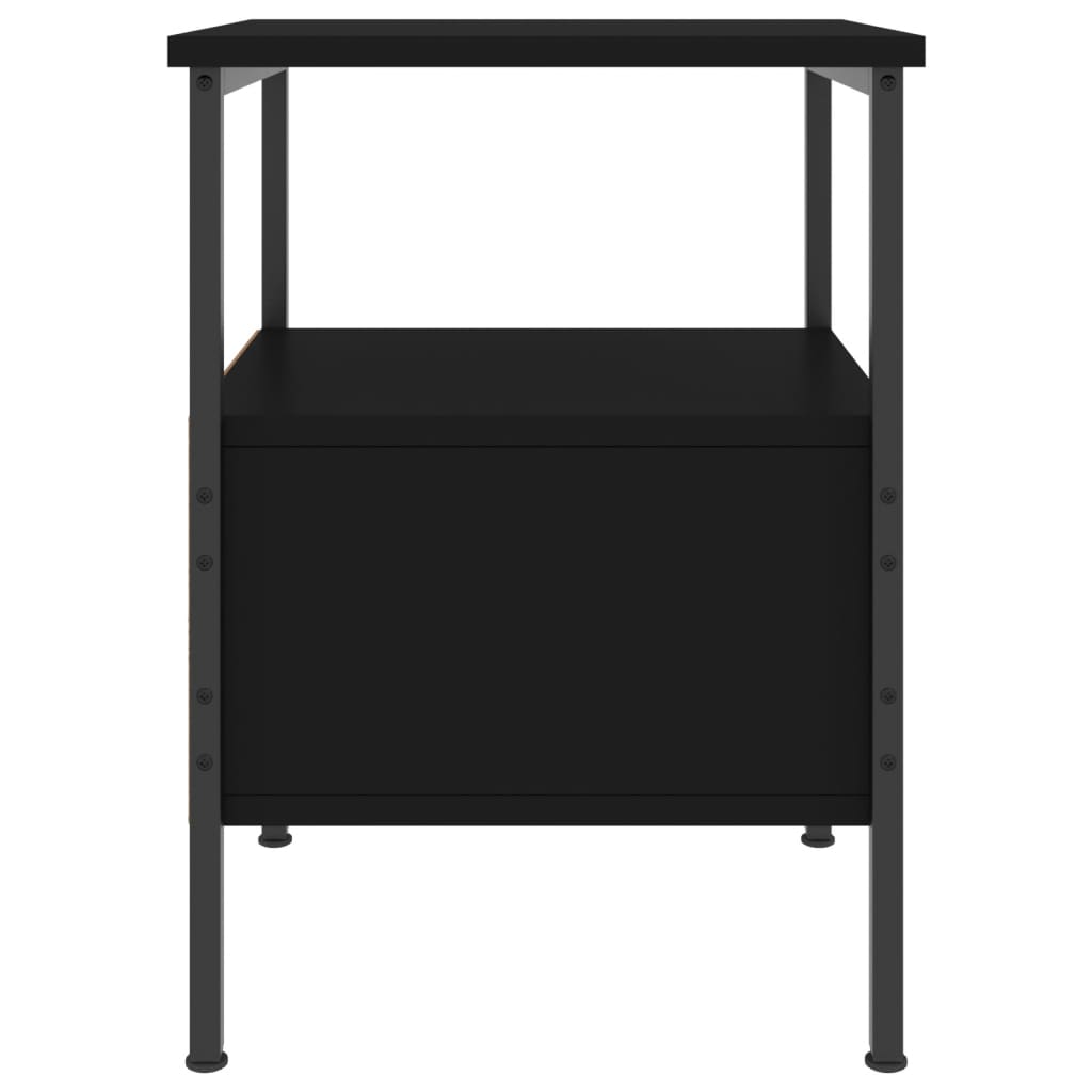 Nattbord svart 34x36x50 cm konstruert tre