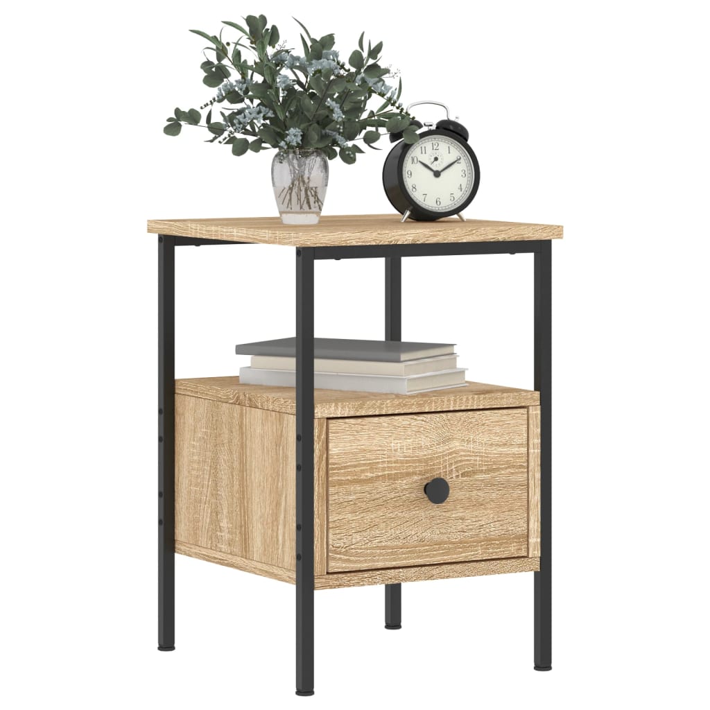 Nattbord sonoma eik 34x36x50 cm konstruert tre