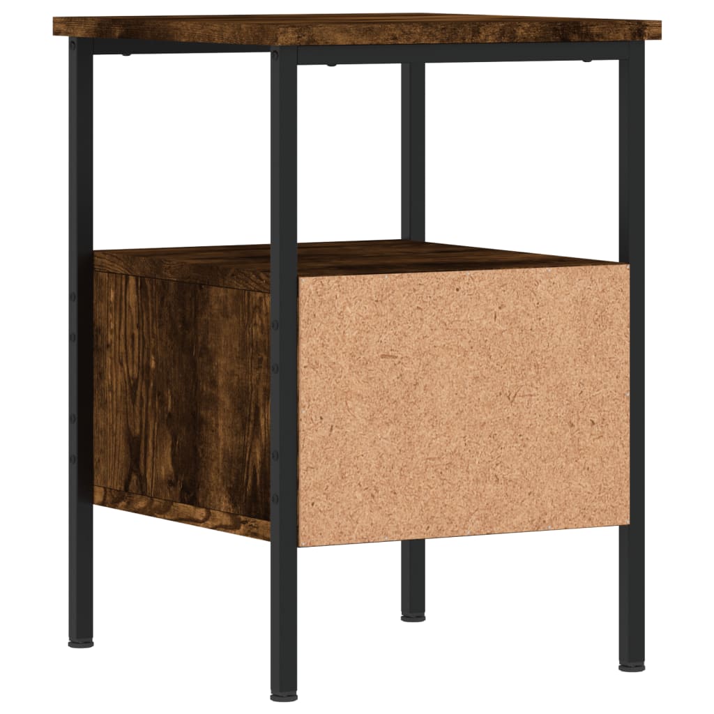 Nattbord 2 stk røkt eik 34x36x50 cm konstruert tre