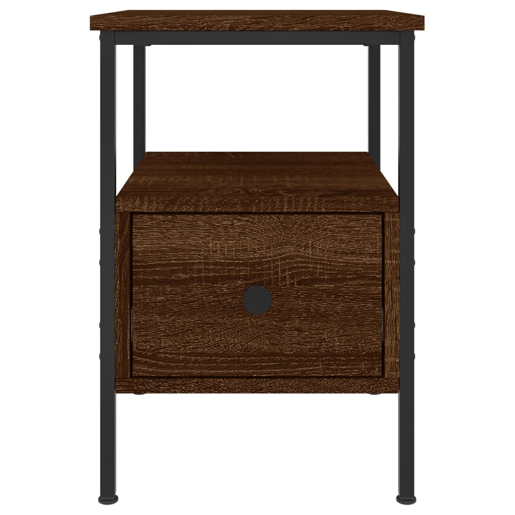 Nattbord brun eik 34x36x50 cm konstruert tre
