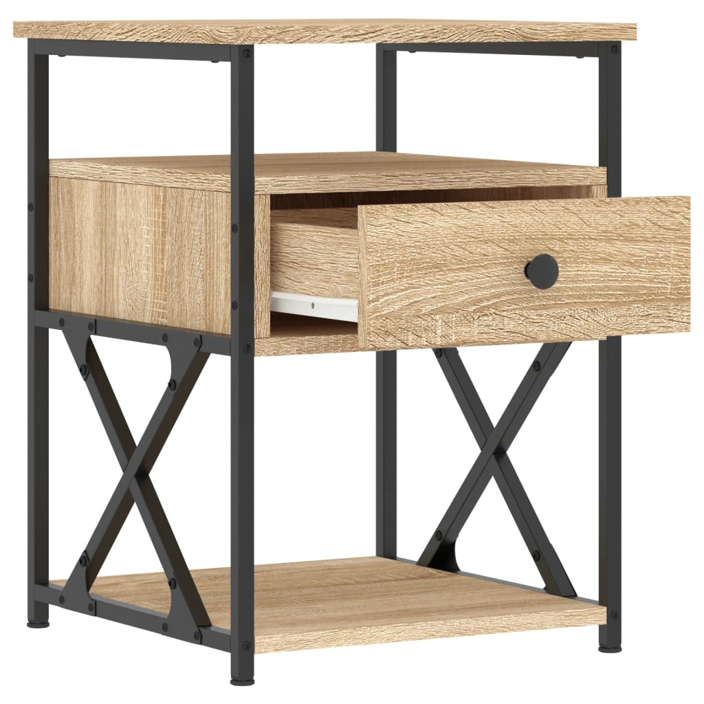 Nattbord sonoma eik 40x42x55 cm konstruert tre