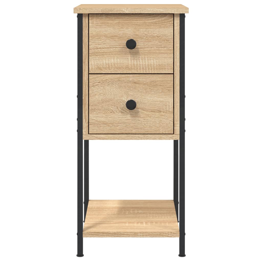 Nattbord 2 stk sonoma eik 32x42x70 cm konstruert tre
