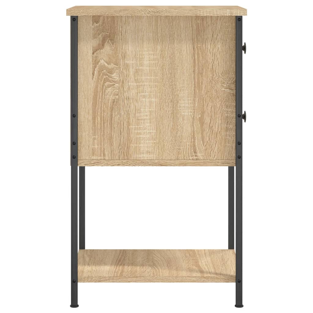 Nattbord 2 stk sonoma eik 32x42x70 cm konstruert tre