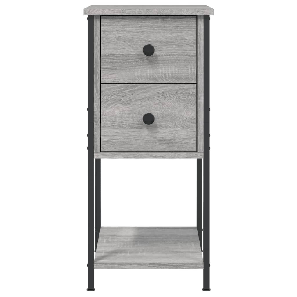 Nattbord 2 stk grå sonoma 32x42x70 cm konstruert tre