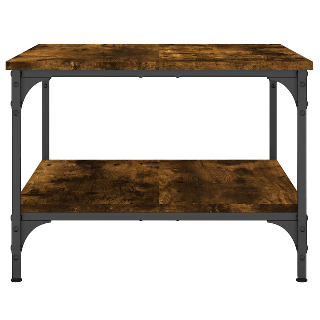 Salongbord røkt eik 55x55x40 cm konstruert tre