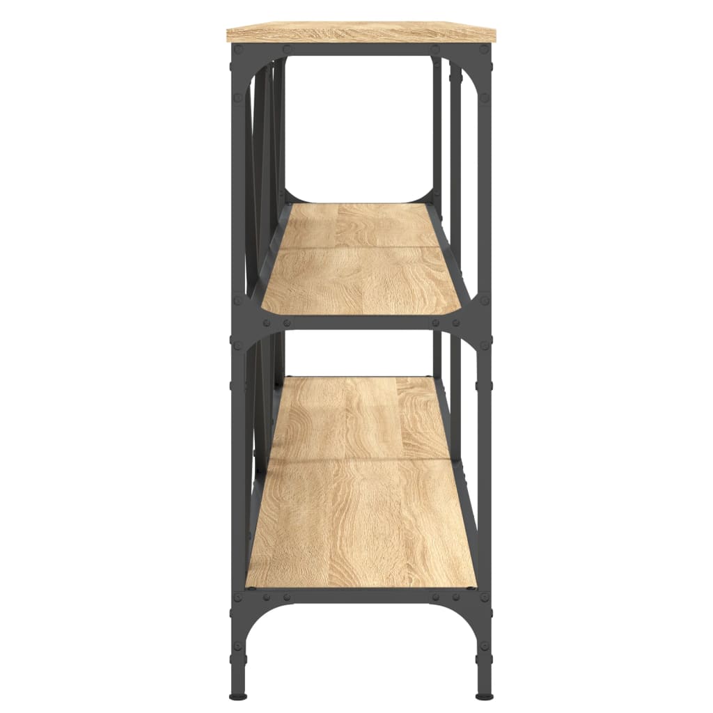 Salongbord sonoma eik 160x30x75 cm konstruert tre og jern