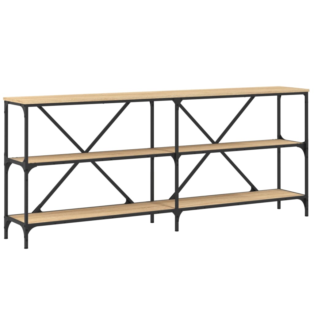 Salongbord sonoma eik 180x30x75 cm konstruert tre og jern