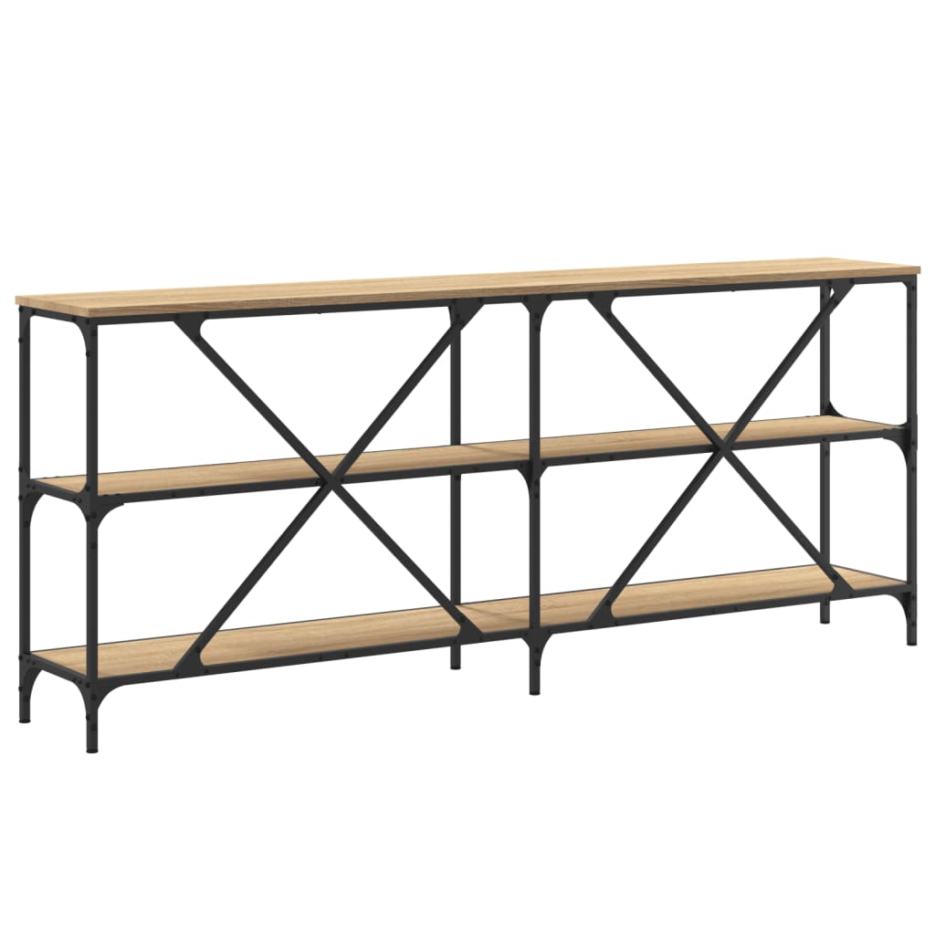 Salongbord sonoma eik 180x30x75 cm konstruert tre og jern