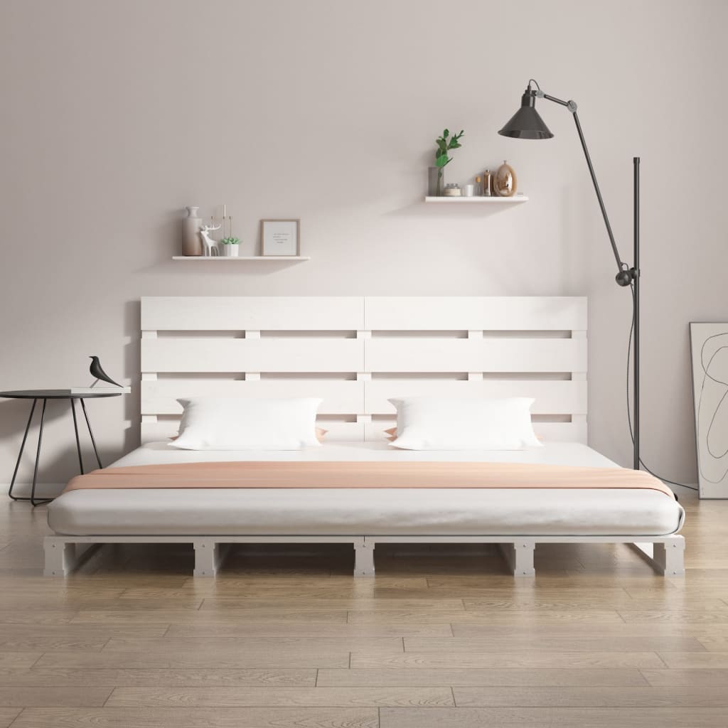 Sengeramme uten madrass hvit 140x190 cm heltre furu