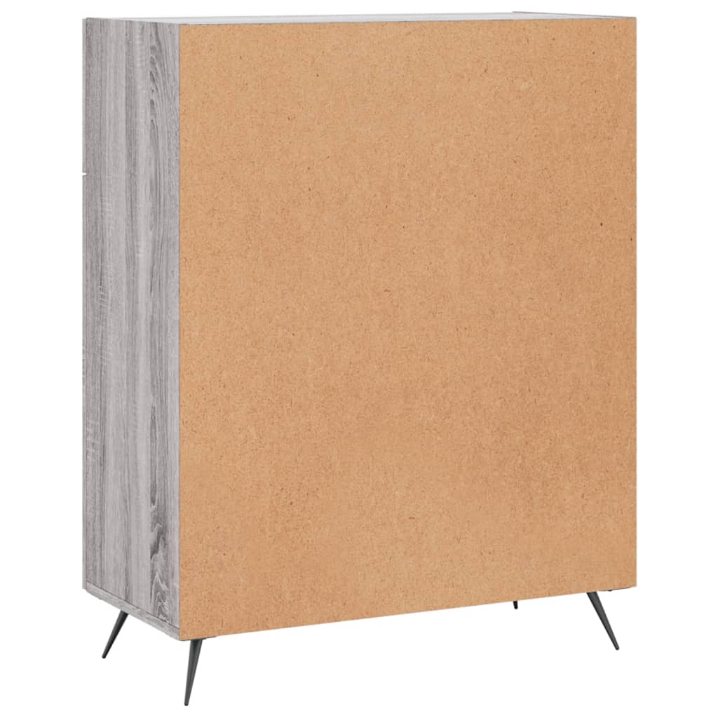 Skjenk grå sonoma 69,5x34x90 cm konstruert tre