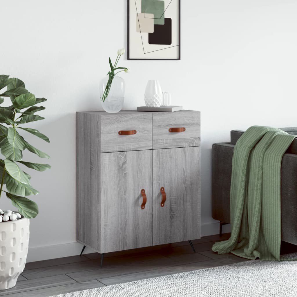 Skjenk grå sonoma 69,5x34x90 cm konstruert tre