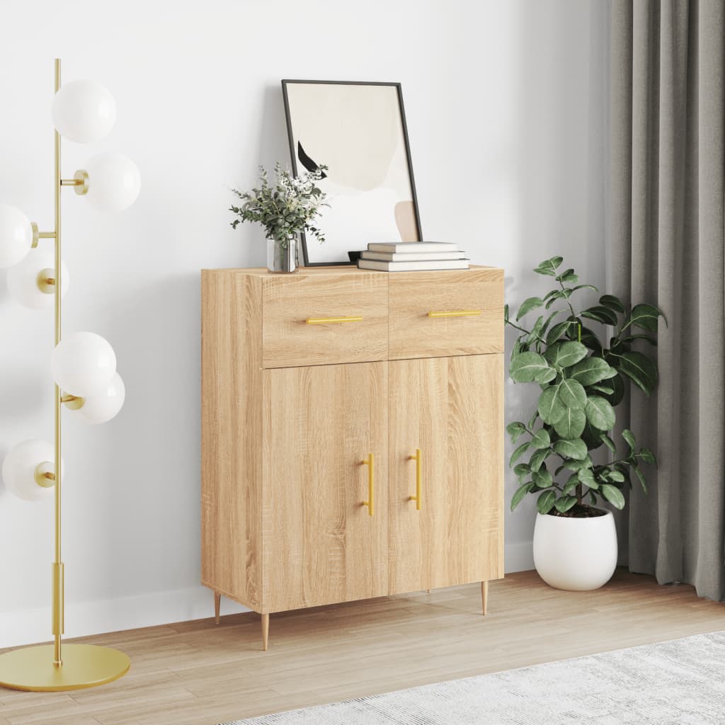Skjenk sonoma eik 69,5x34x90 cm konstruert tre