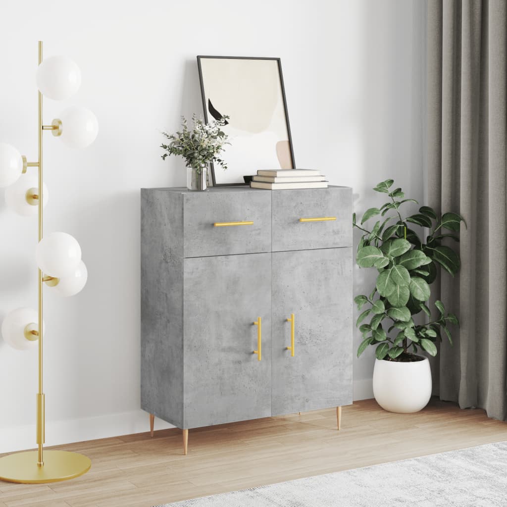 Skjenk betonggrå 69,5x34x90 cm konstruert tre