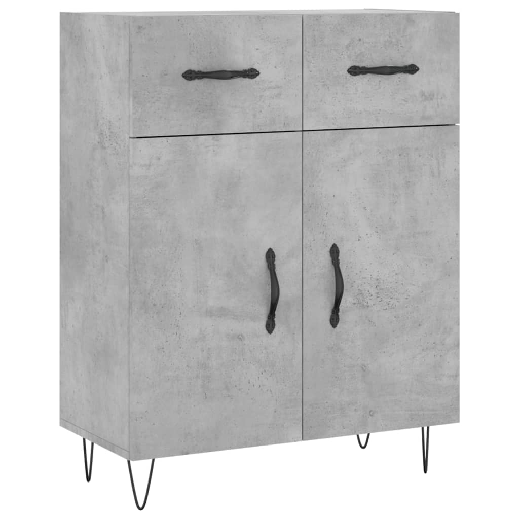 Skjenk betonggrå 69,5x34x90 cm konstruert tre
