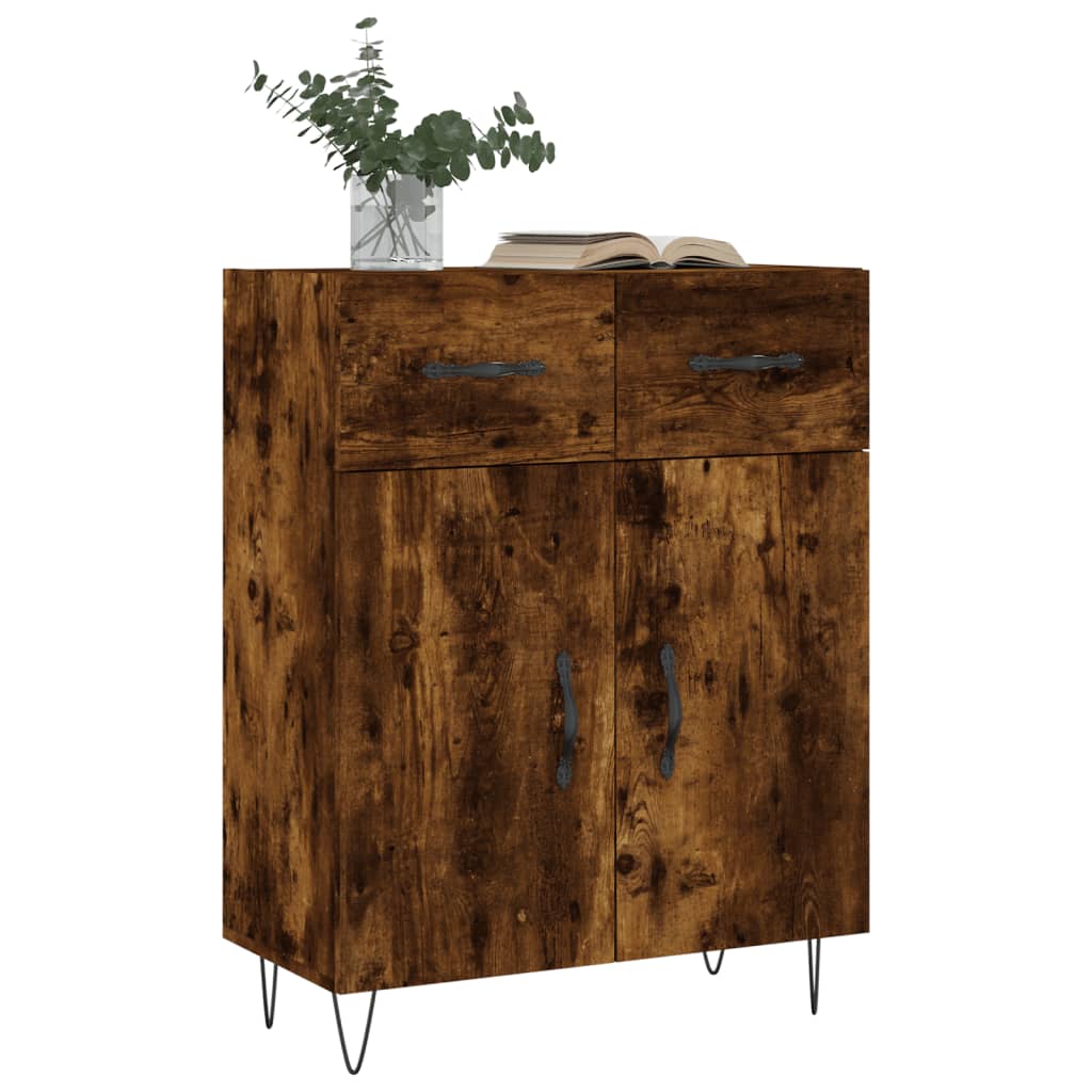 Skjenk røkt eik 69,5x34x90 cm konstruert tre