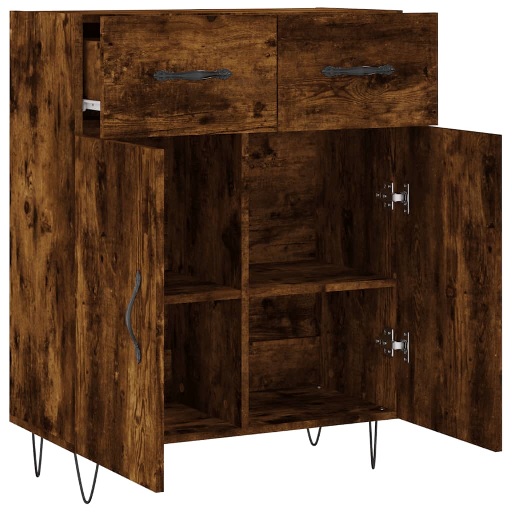 Skjenk røkt eik 69,5x34x90 cm konstruert tre