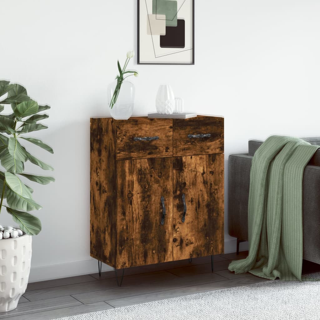Skjenk røkt eik 69,5x34x90 cm konstruert tre