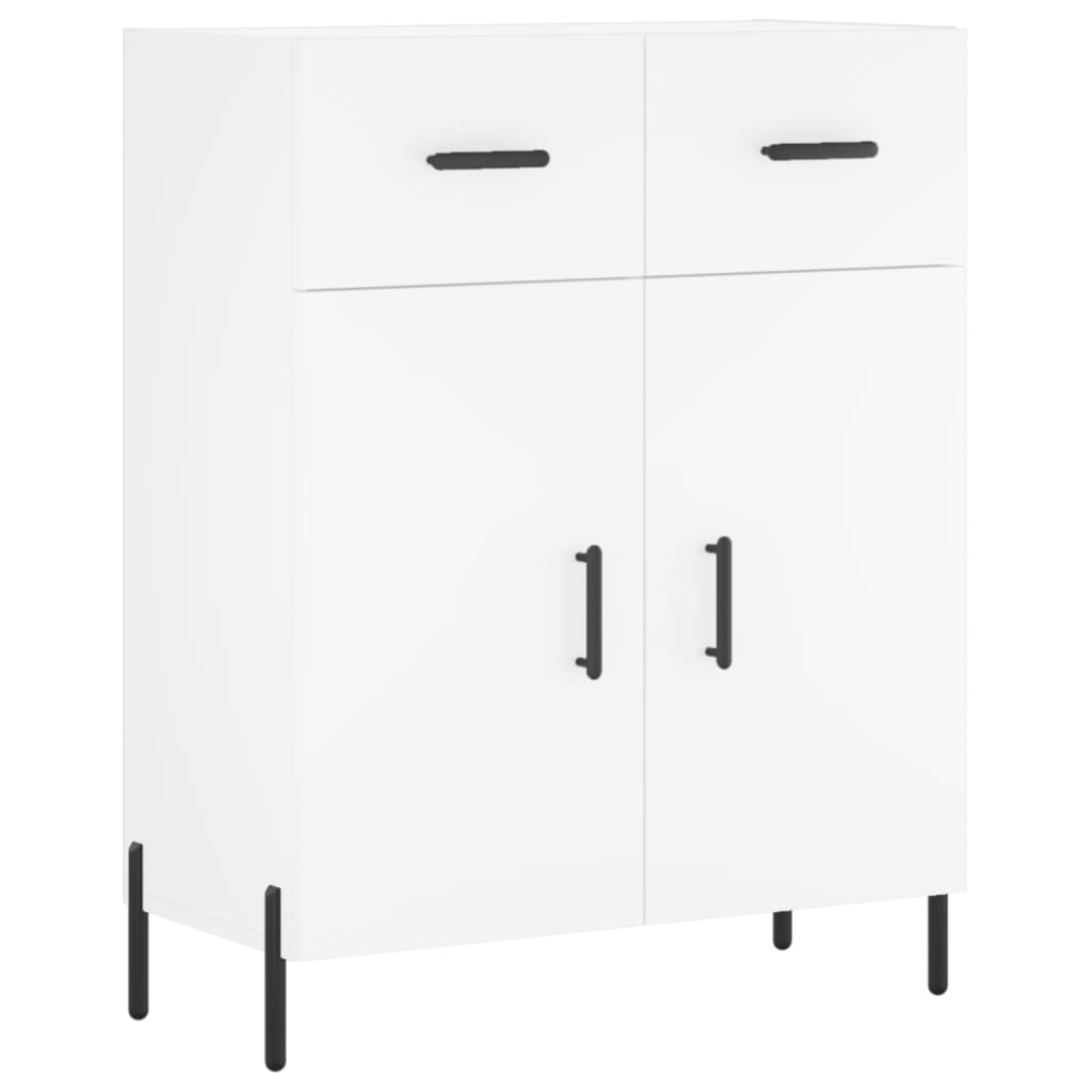 Skjenk hvit 69,5x34x90 cm konstruert tre
