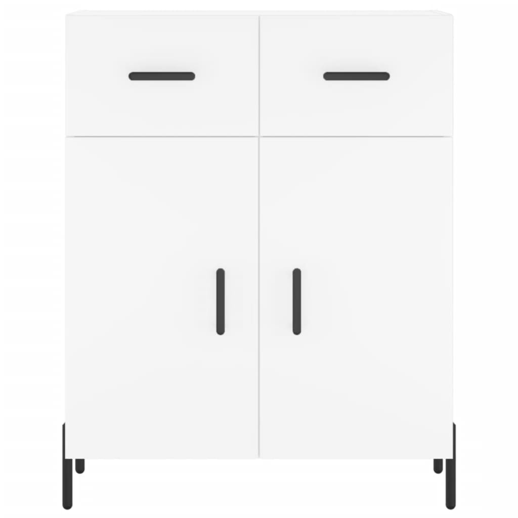 Skjenk hvit 69,5x34x90 cm konstruert tre