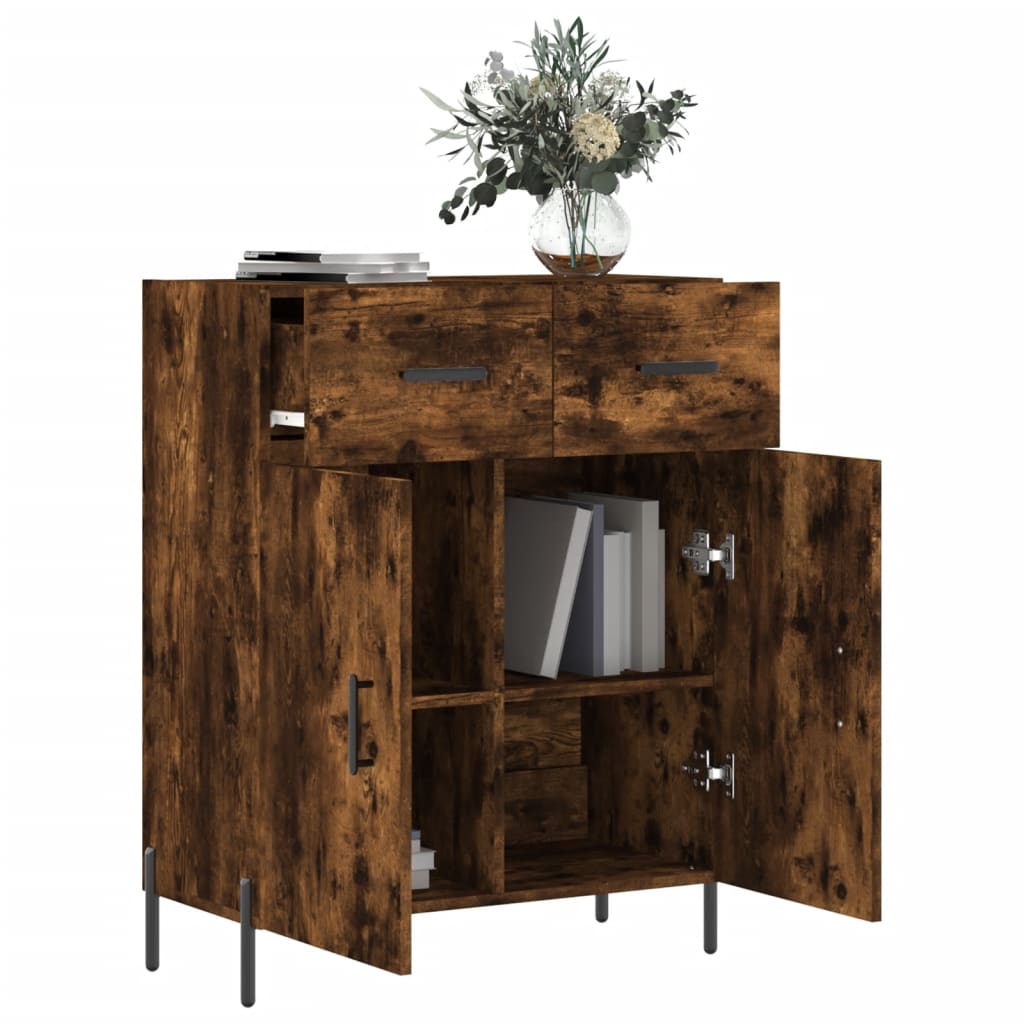 Skjenk røkt eik 69,5x34x90 cm konstruert tre
