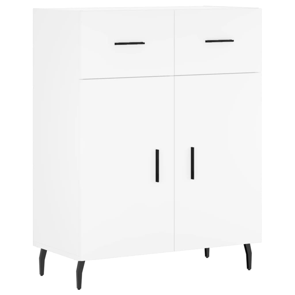 Skjenk hvit 69,5x34x90 cm konstruert tre