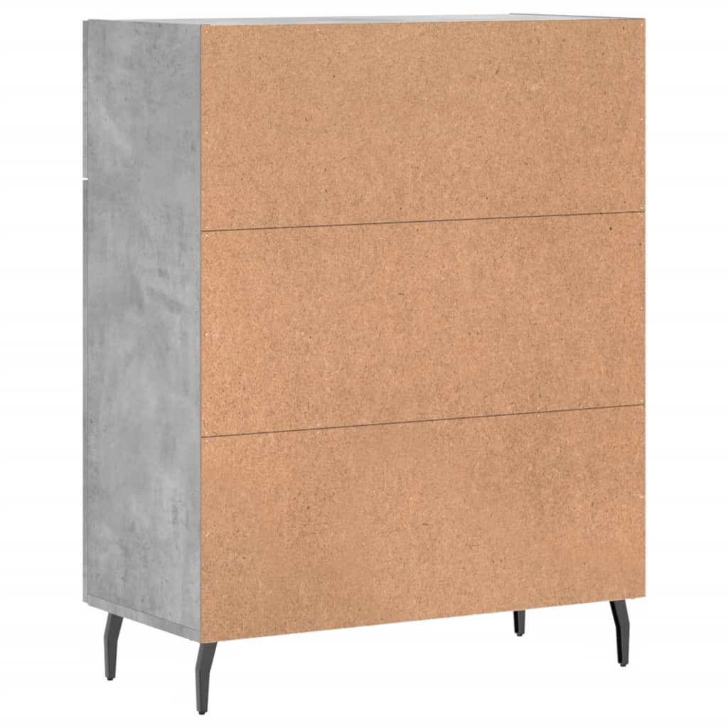 Skjenk betonggrå 69,5x34x90 cm konstruert tre