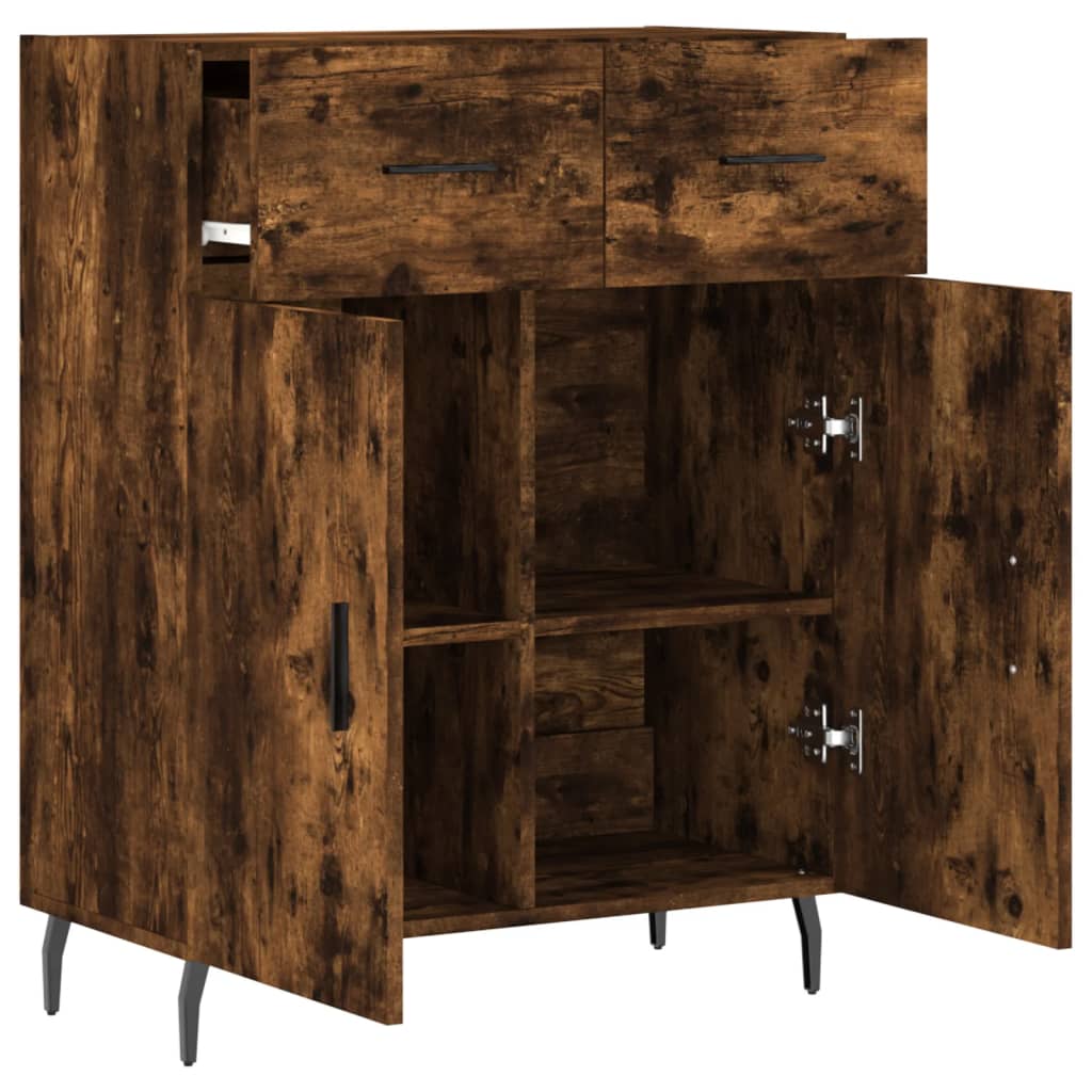 Skjenk røkt eik 69,5x34x90 cm konstruert tre