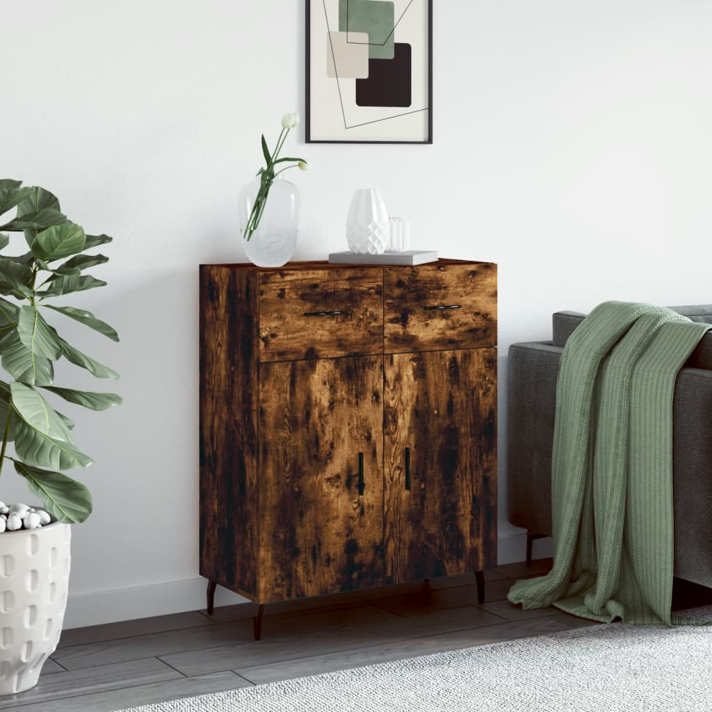 Skjenk røkt eik 69,5x34x90 cm konstruert tre