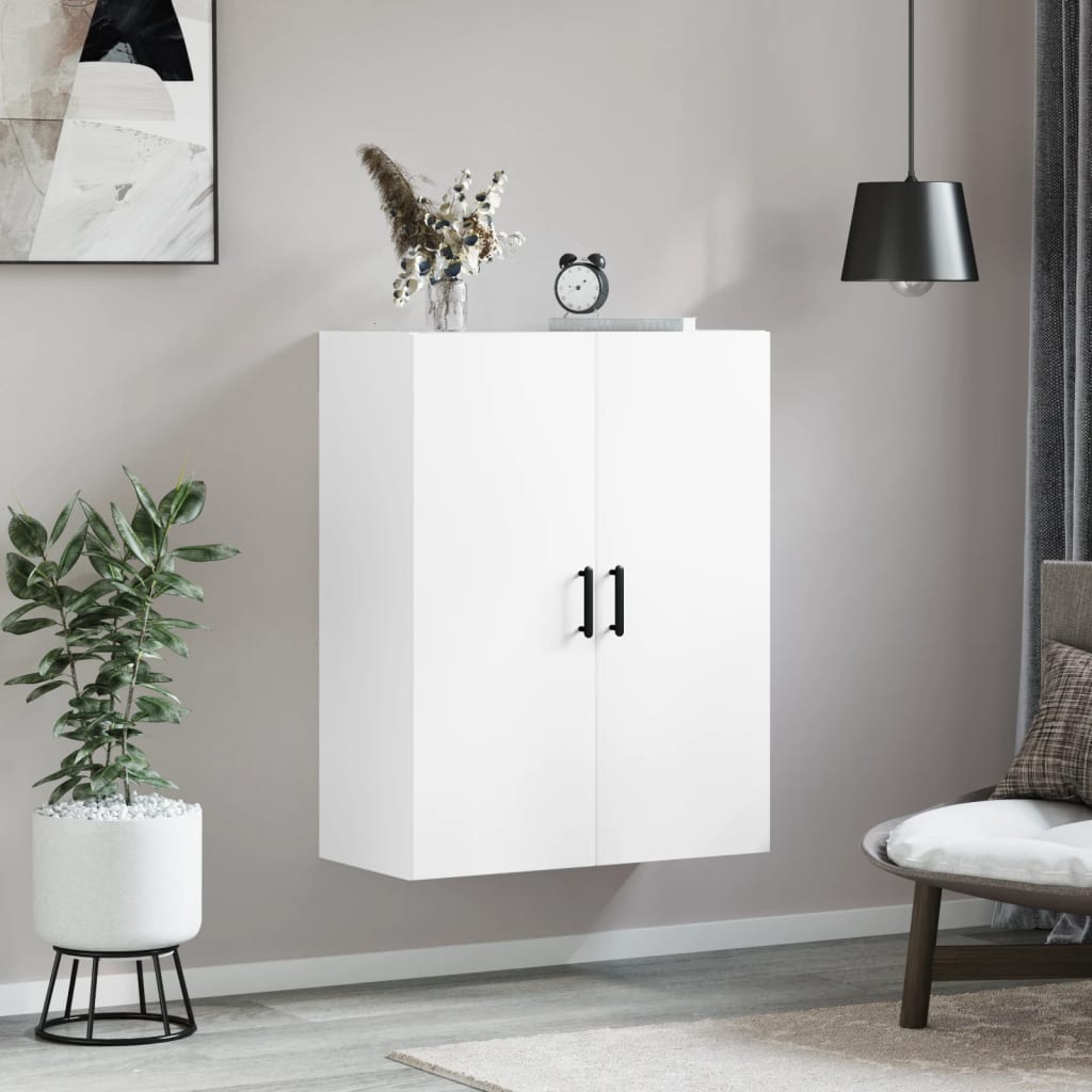 Veggskap hvit 69,5x34x90 cm