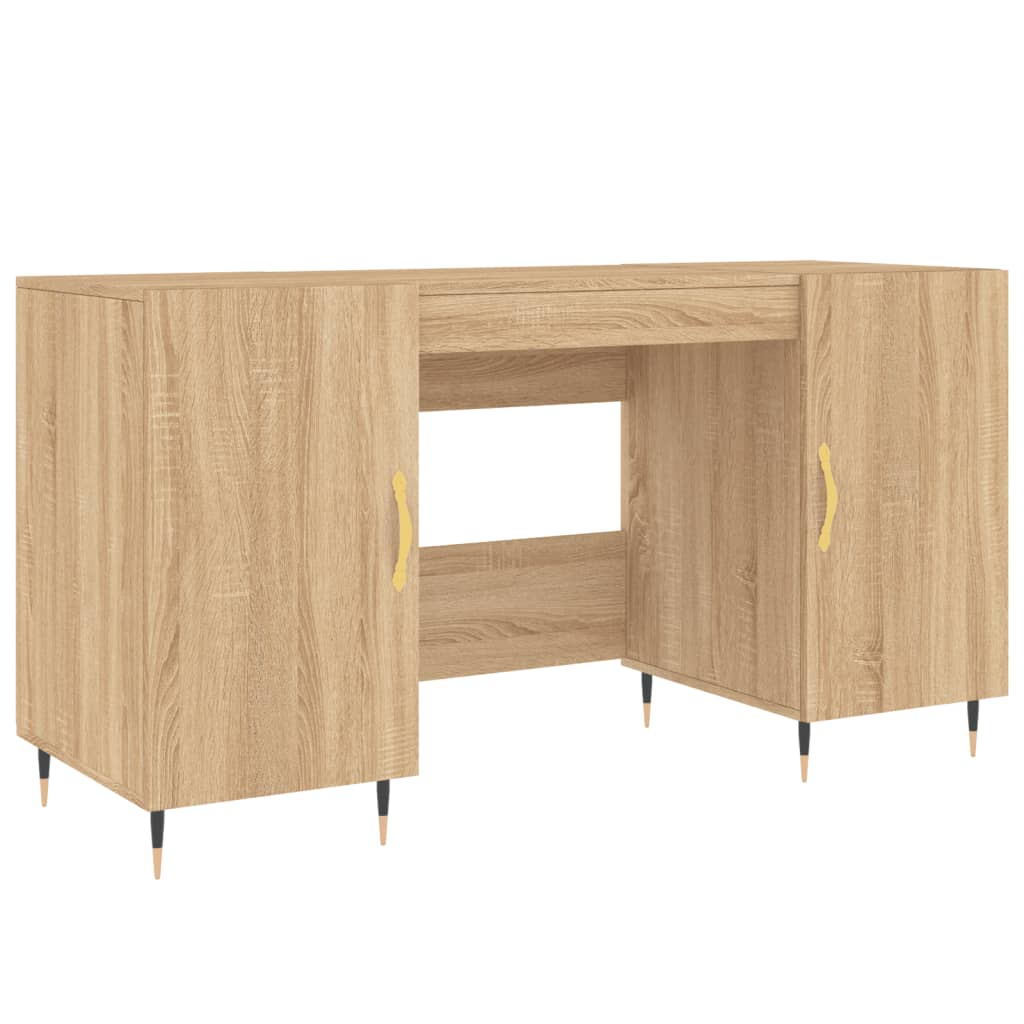 Skrivebord sonoma eik 140x50x75 cm konstruert tre