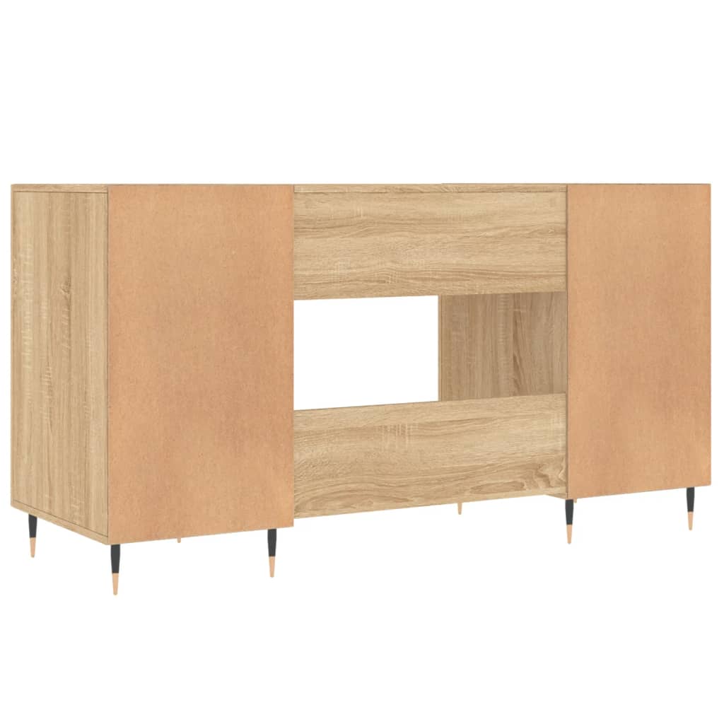 Skrivebord sonoma eik 140x50x75 cm konstruert tre