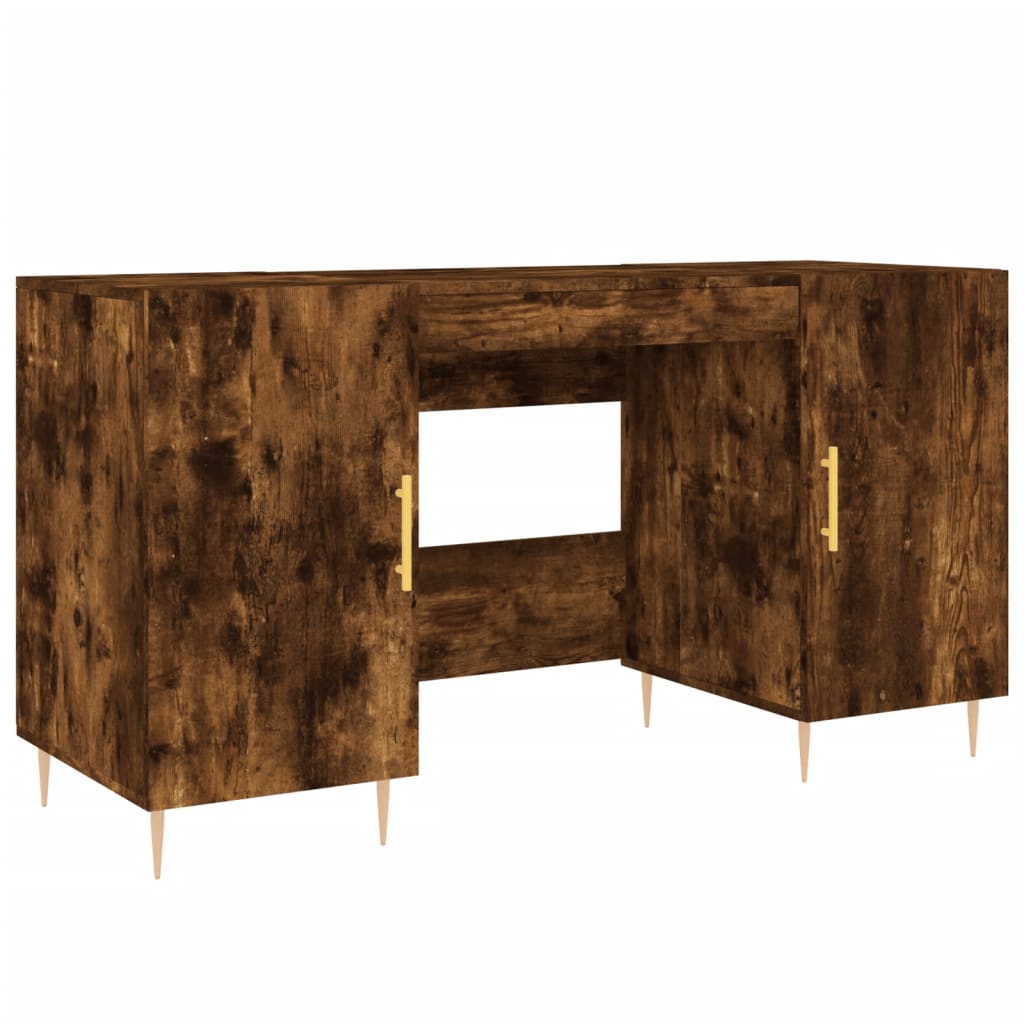 Skrivebord røkt eik 140x50x75 cm konstruert tre