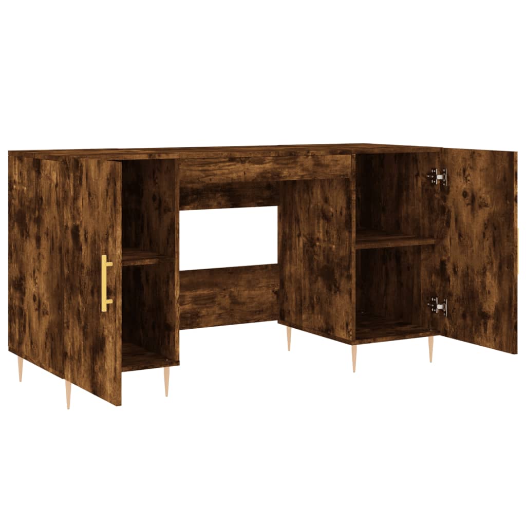 Skrivebord røkt eik 140x50x75 cm konstruert tre
