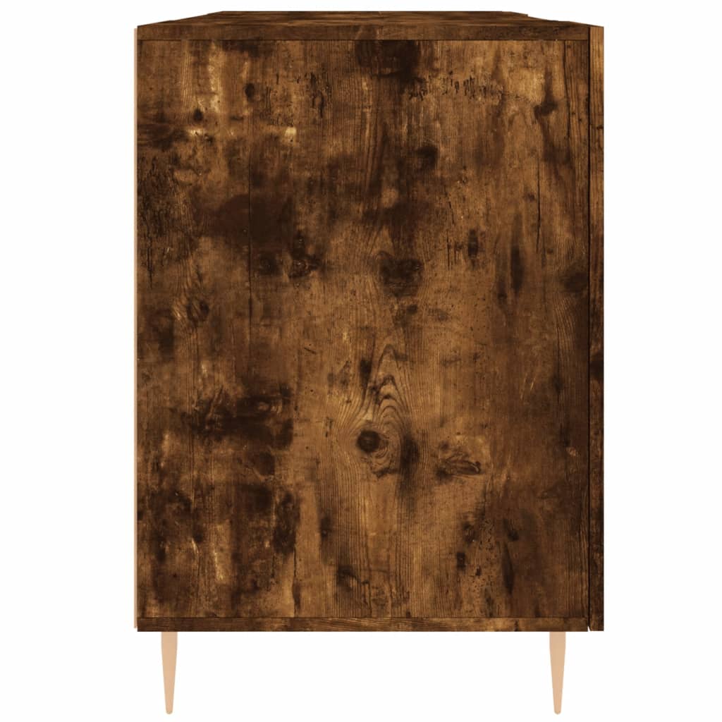 Skrivebord røkt eik 140x50x75 cm konstruert tre