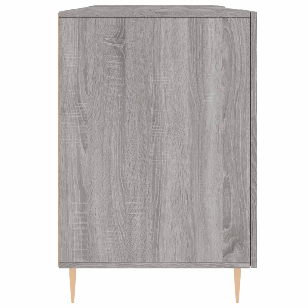 Skrivebord grå sonoma 140x50x75 cm konstruert tre