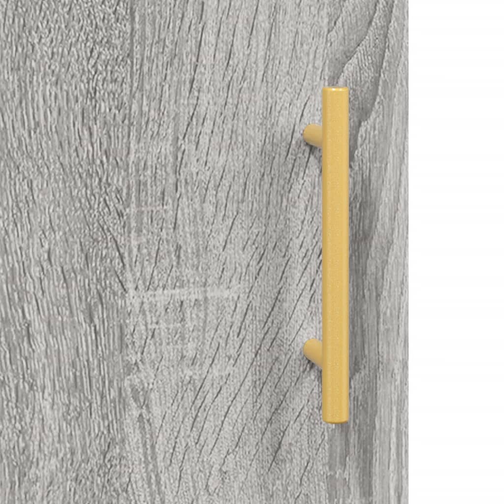 Skrivebord grå sonoma 140x50x75 cm konstruert tre