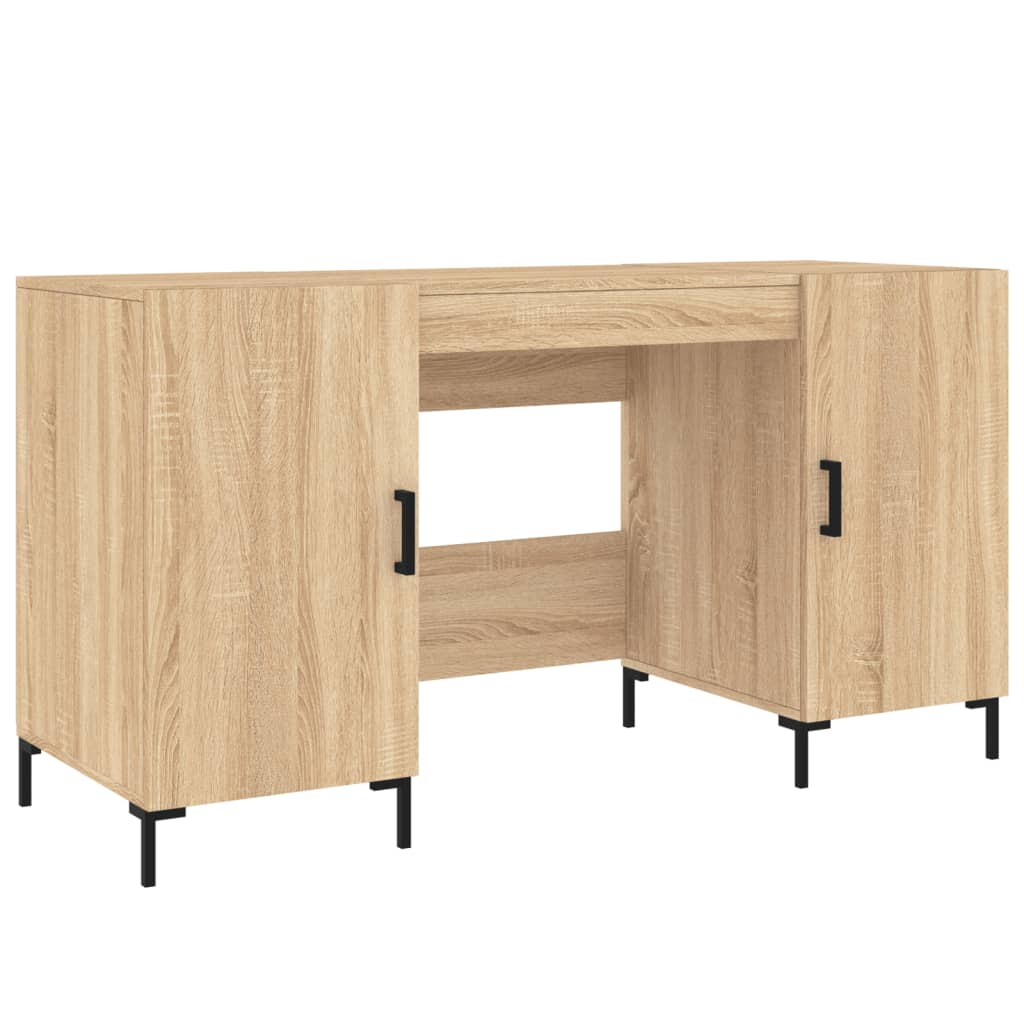 Skrivebord sonoma eik 140x50x75 cm konstruert tre