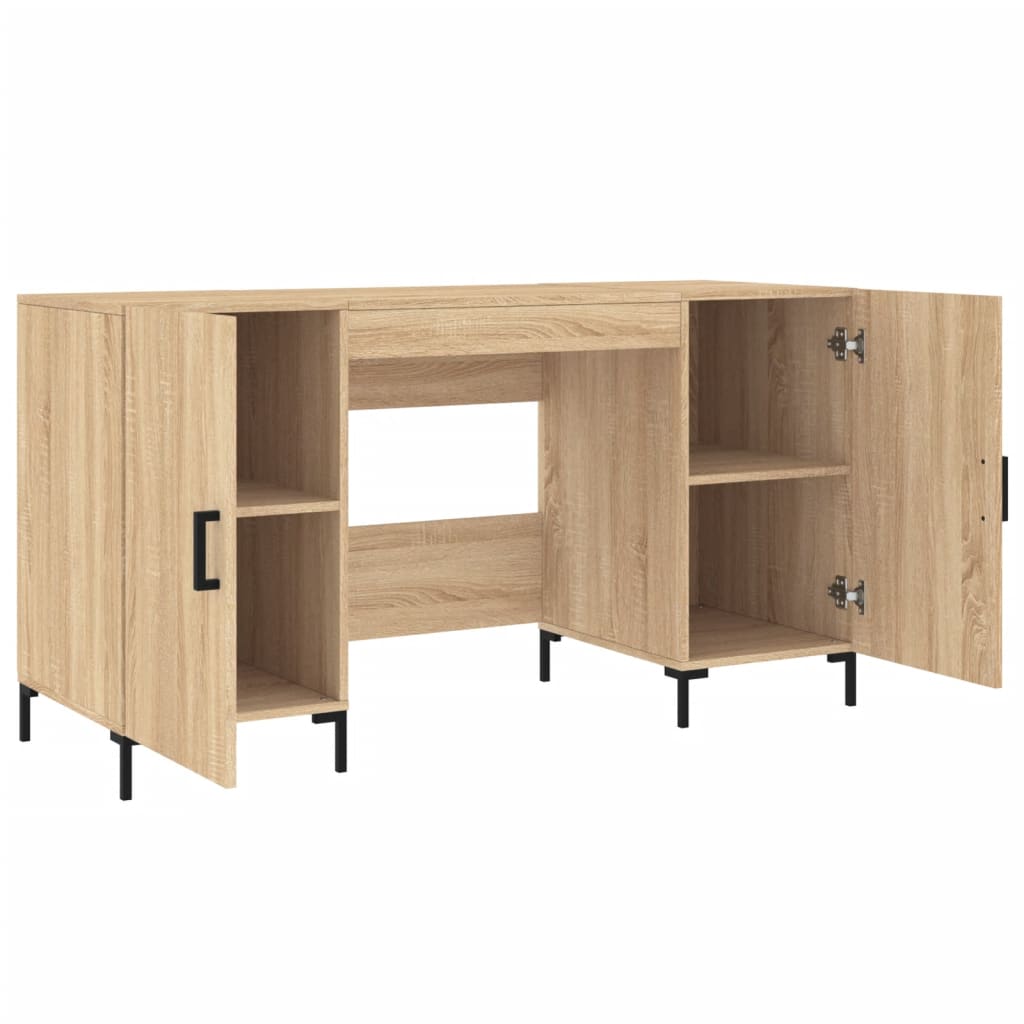 Skrivebord sonoma eik 140x50x75 cm konstruert tre
