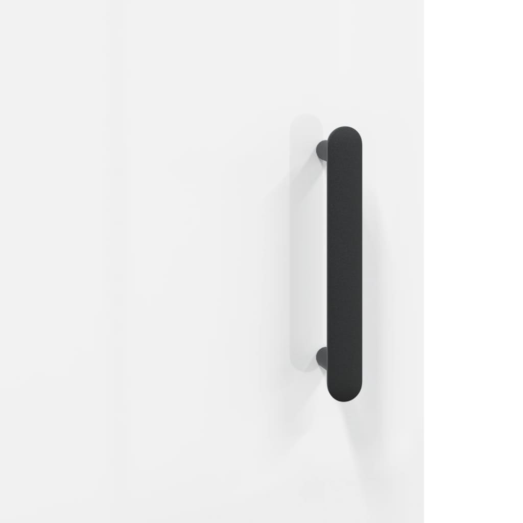 Skrivebord høyglans hvit 140x50x75 cm konstruert tre