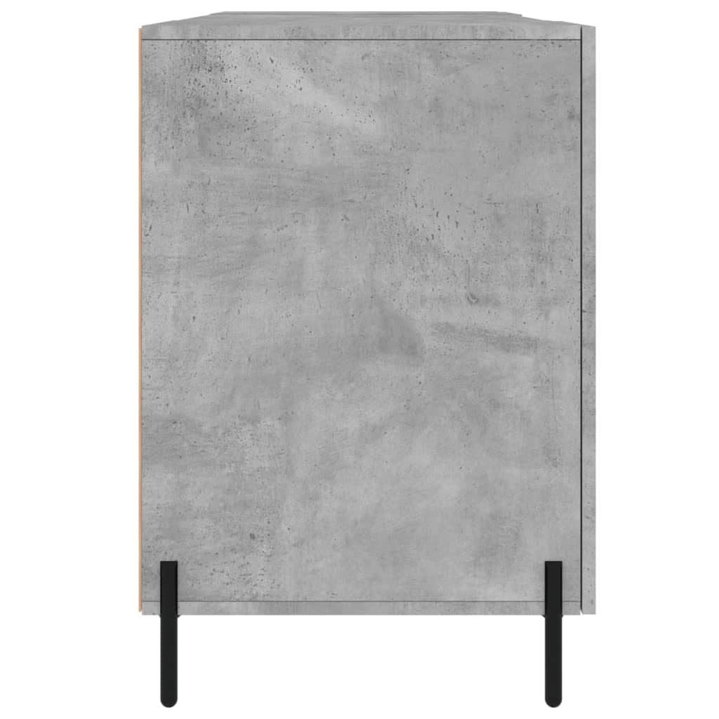 Skrivebord betonggrå 140x50x75 cm konstruert tre