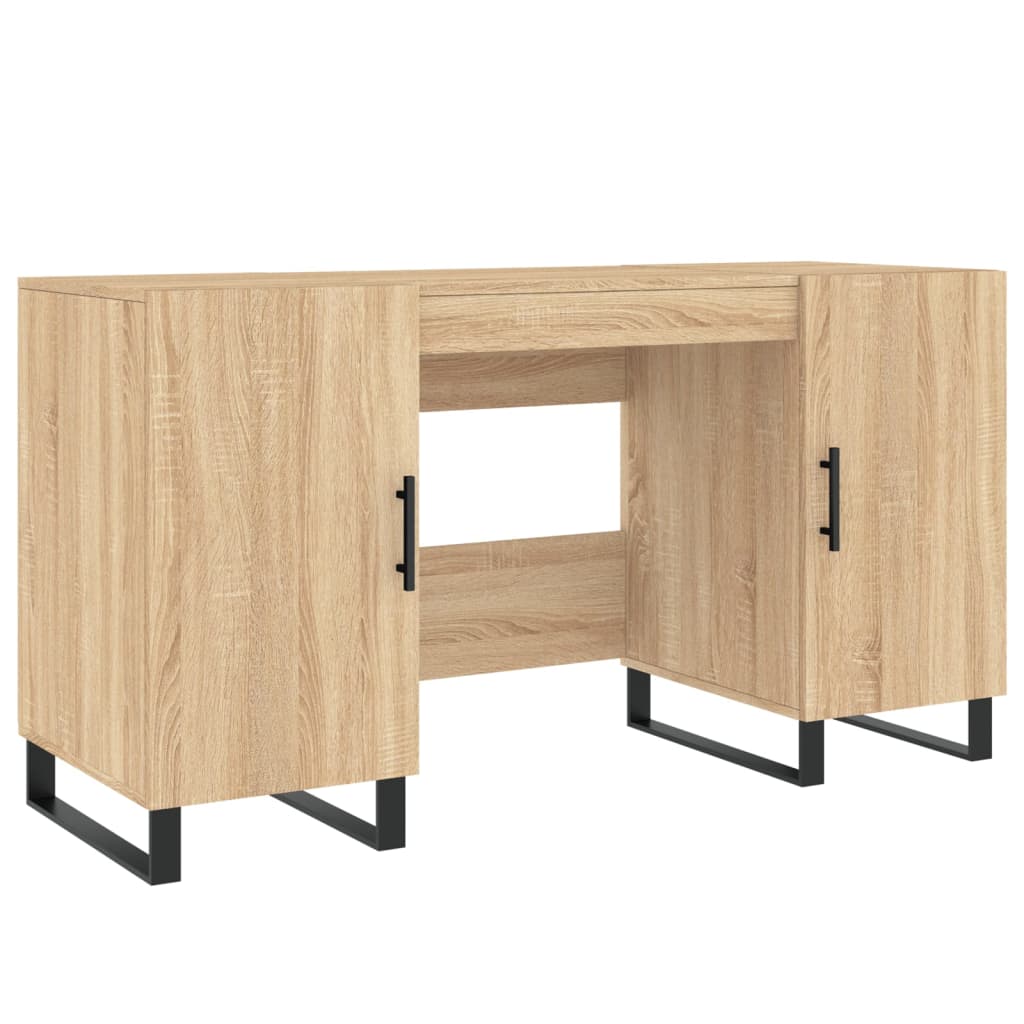 Skrivebord sonoma eik 140x50x75 cm konstruert tre