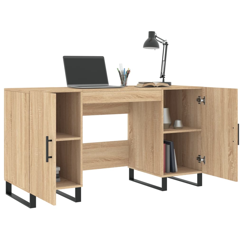 Skrivebord sonoma eik 140x50x75 cm konstruert tre