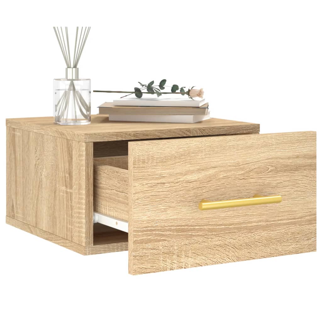 Veggmontert nattbord sonoma eik 35x35x20 cm