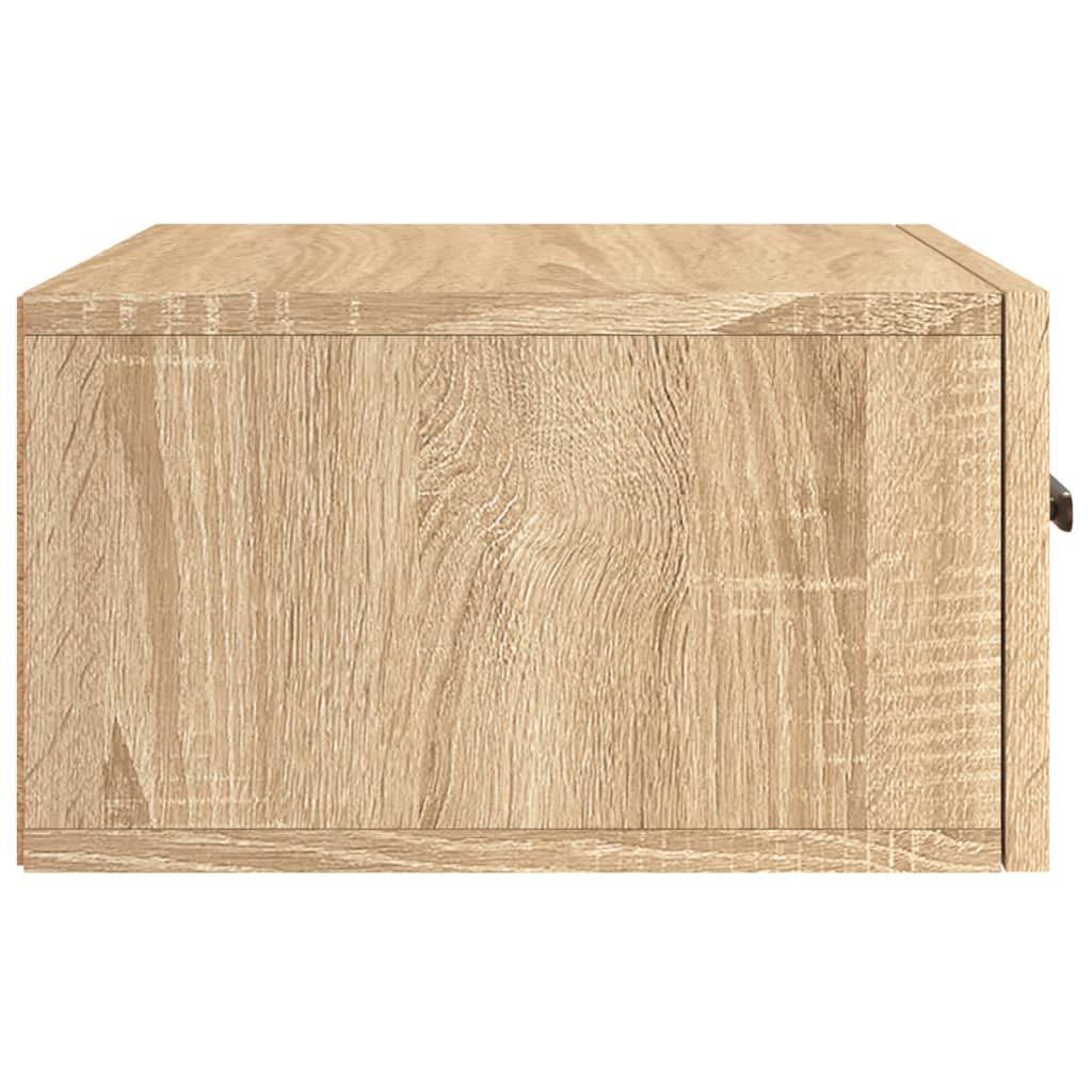 Veggmontert nattbord 2 stk sonoma eik 35x35x20 cm