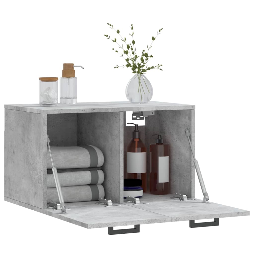 Veggskap betonggrå 60x36,5x35 cm konstruert tre