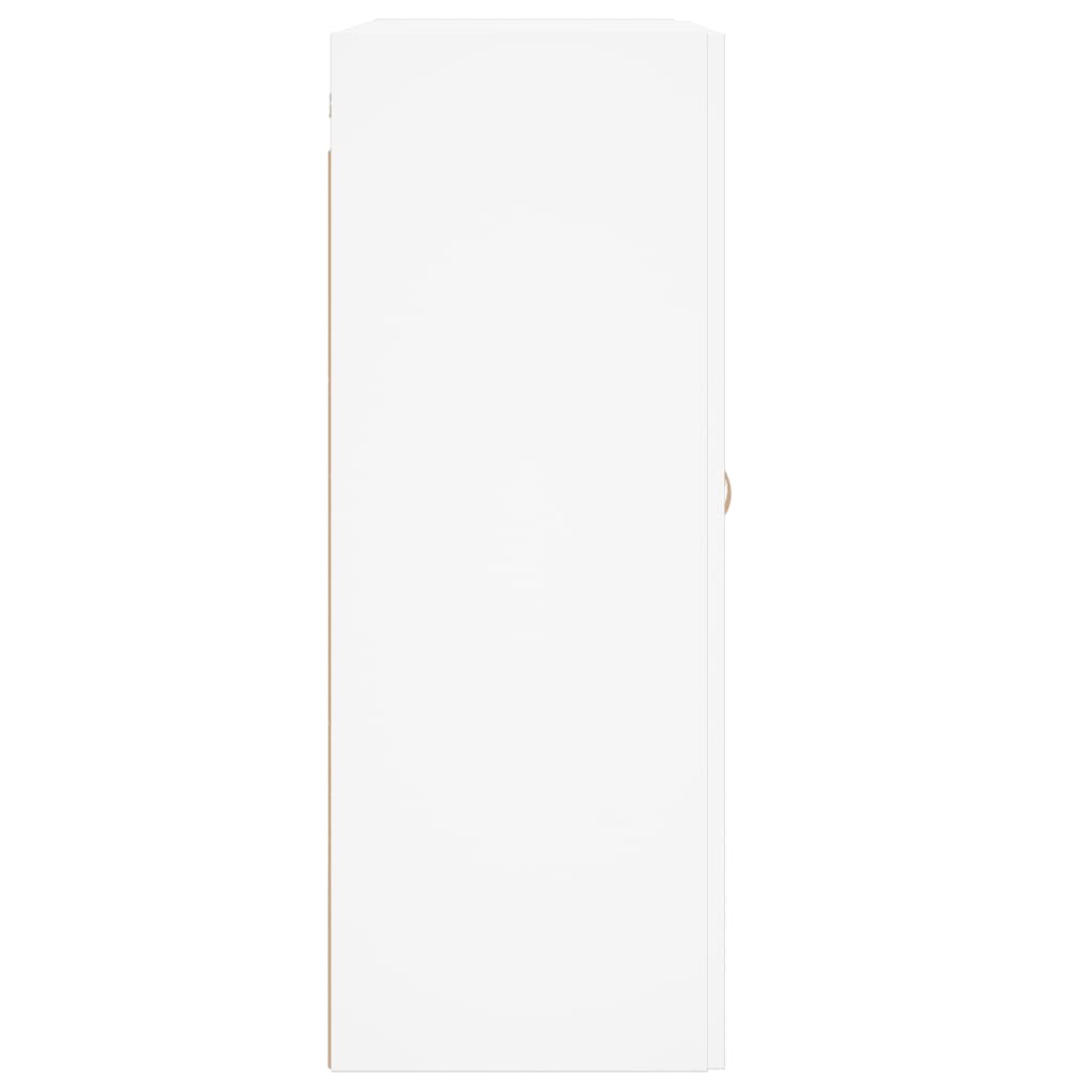 Veggmontert skap hvit 69,5x34x90 cm konstruert tre