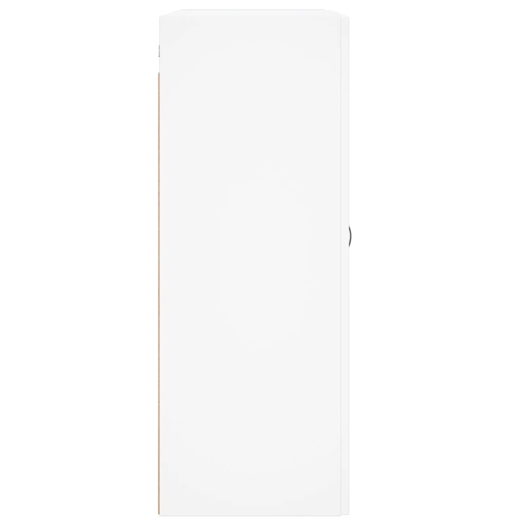 Veggmontert skap hvit 69,5x34x90 cm konstruert tre