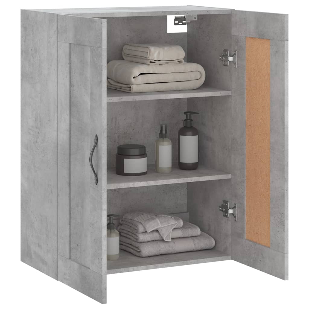 Veggskap betonggrå 69,5x34x90 cm konstruert tre